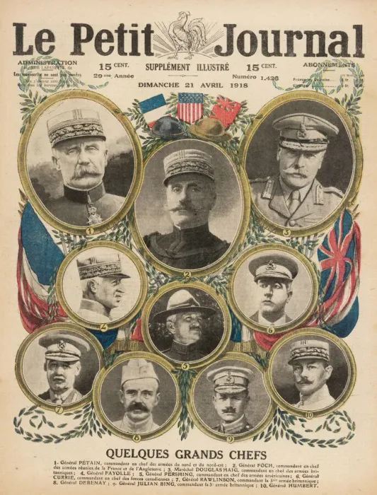 Framed Print : Allied Commanders WWI Print: Portraits of Key Leaders Framed Print : Allied Commanders WWI Print: Portraits of Key Leaders
