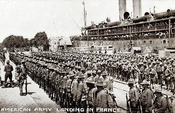 American Army landing in France, WW1