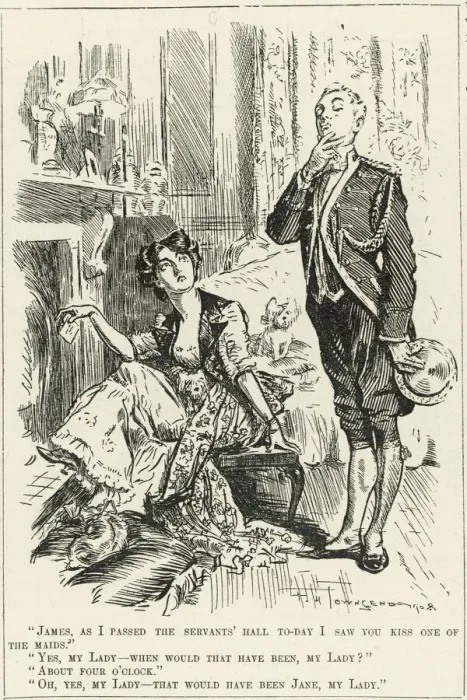 Framed Print : Amorous Footman Print - A 18th-century engraving Framed Print : Amorous Footman Print - A 18th-century engraving