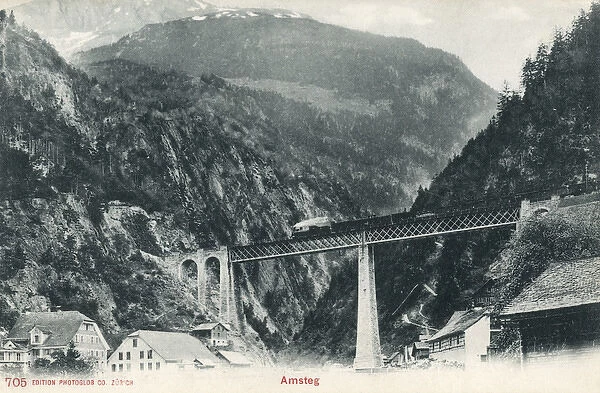 Amsteg and St Gotthard Railway, Switzerland