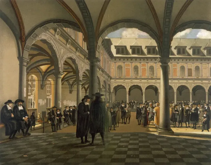 Framed Print : Amsterdam Exchange Print: A 17th-Century Scene Framed Print : Amsterdam Exchange Print: A 17th-Century Scene