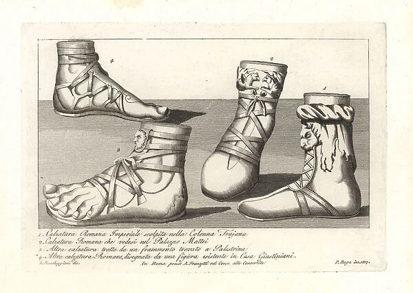 Ancient Roman shoes and sandals
