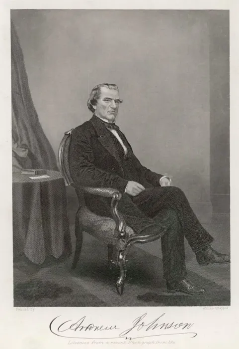 Framed Print : Andrew Johnson Print, Lithograph