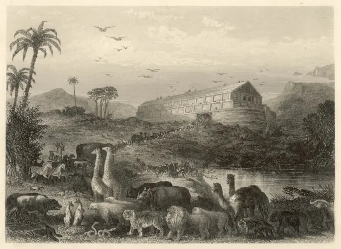 Framed Print : Animals Enter Noah's Ark Print Framed Print : Animals Enter Noah's Ark Print