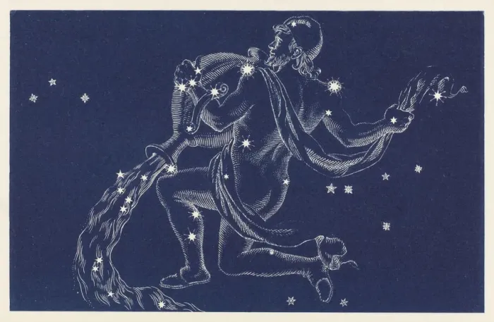 Framed Print : Aquarius Constellation Print Framed Print : Aquarius Constellation Print