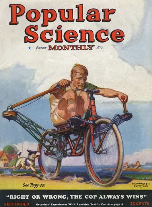 Framed Print : Arm-Driven Bicycle Print, 1926 Framed Print : Arm-Driven Bicycle Print, 1926