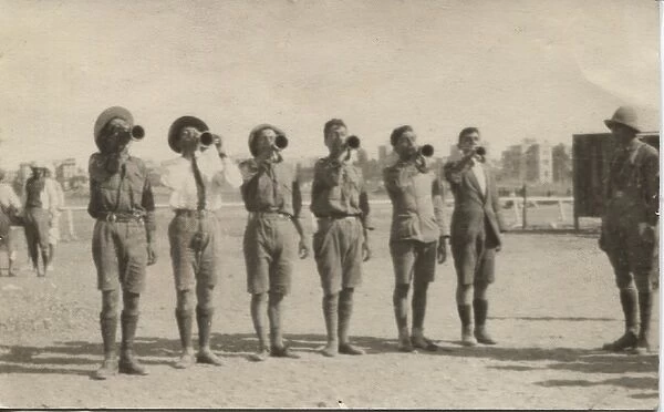 Armenian boy scouts at refugee camp, Egypt