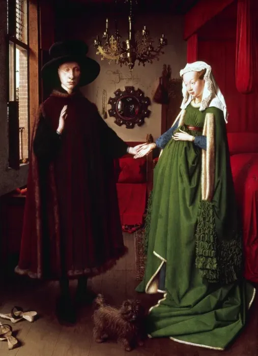 Framed Print : The Arnolfini Portrait Print, 1434, Oil on Oak Panel Framed Print : The Arnolfini Portrait Print, 1434, Oil on Oak Panel