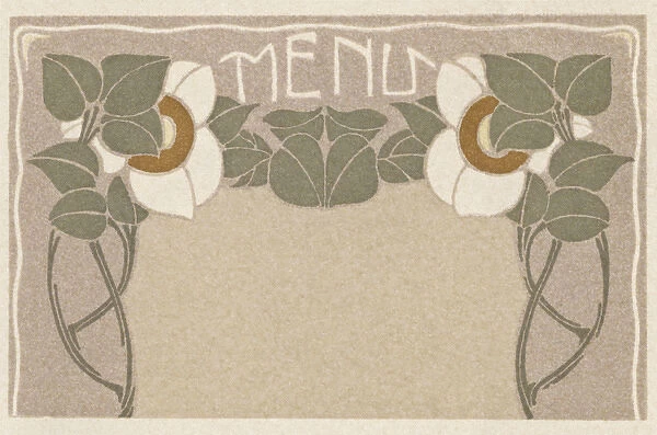 Art nouveau menu design
