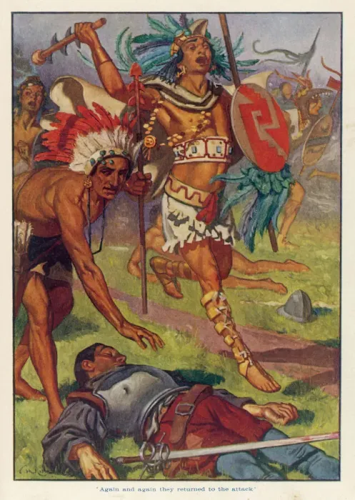 Framed Print : Aztecs Warriors 1521 Print Framed Print : Aztecs Warriors 1521 Print
