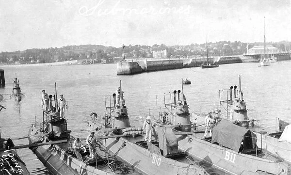 B class submarines moored together - Torquay
