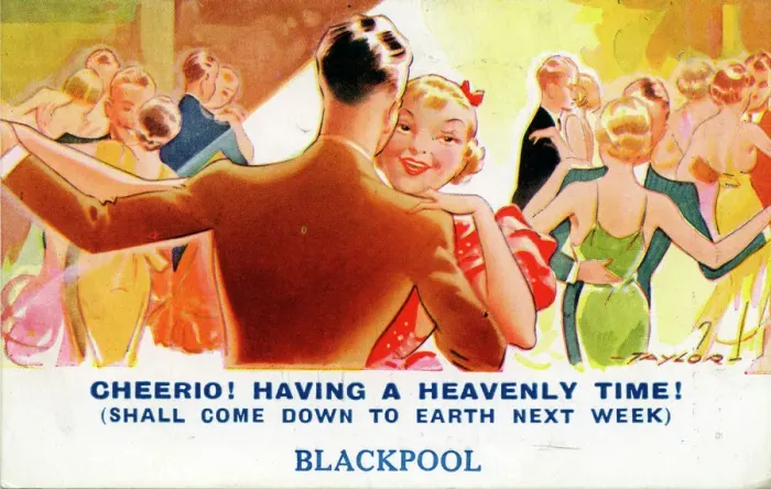 Framed Print : Blackpool Scene Print, 1937 Framed Print : Blackpool Scene Print, 1937