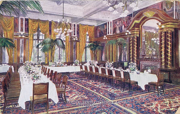 One of the banqueting Halls at the Princes Restaurant