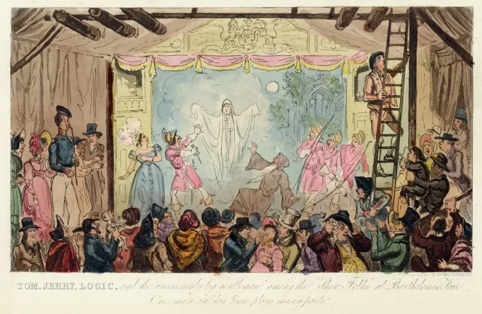 Framed Print : Bartholomew Fair Print 1828 Framed Print : Bartholomew Fair Print 1828