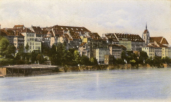 Basel, Switzerland - riverside buildings (River Rhine)