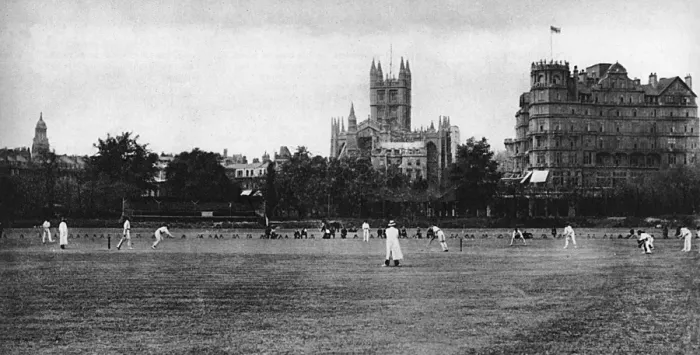 Framed Print : Bath Cricket Ground Print, 1909 Framed Print : Bath Cricket Ground Print, 1909