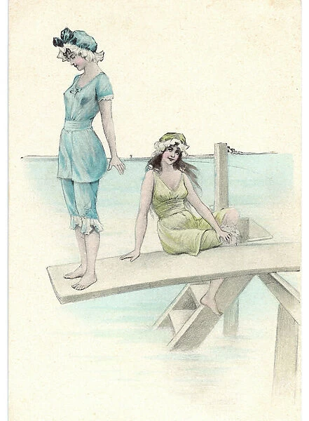 Bathers on Diving Board