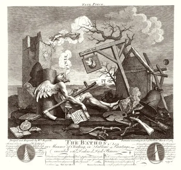 Framed Print : A print of The Bathos, a complex allegorical image Framed Print : A print of The Bathos, a complex allegorical image