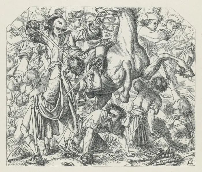 Framed Print : Print of the Battle of Culloden Framed Print : Print of the Battle of Culloden