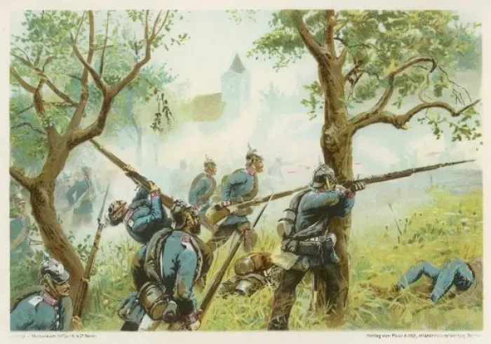 Framed Print : Print of the Battle of Koniggratz