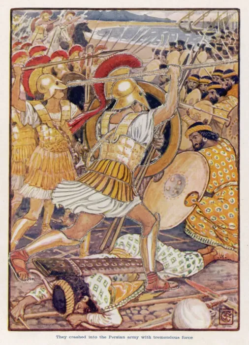 Framed Print : Print of the Battle of Marathon Framed Print : Print of the Battle of Marathon