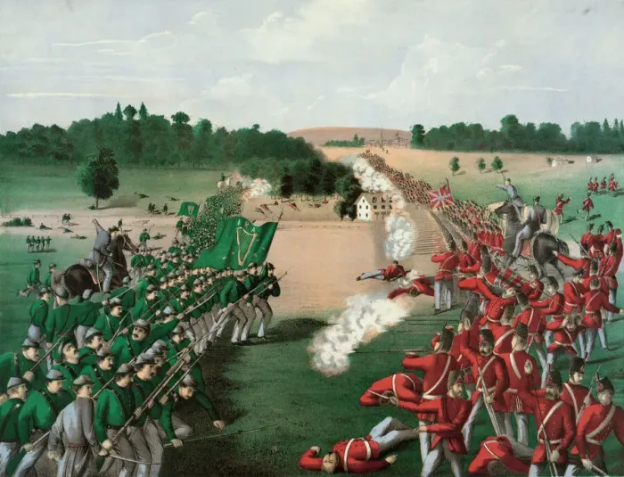 Framed Print : Battle of Ridgeway Print, c1869 Framed Print : Battle of Ridgeway Print, c1869
