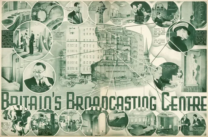 Framed Print : 1935 BBC Broadcasting Centre Print: Interior and Studios Framed Print : 1935 BBC Broadcasting Centre Print: Interior and Studios
