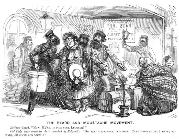 Framed Print : The Beard and Moustache Movement, 1853 Print Framed Print : The Beard and Moustache Movement, 1853 Print