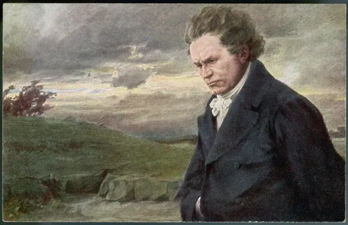 Framed Print : Beethoven Print: A Windy Day Stroll Framed Print : Beethoven Print: A Windy Day Stroll