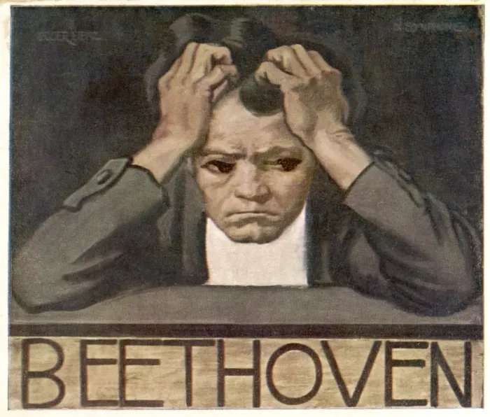 Framed Print : Beethoven Composing Ninth Symphony Print Framed Print : Beethoven Composing Ninth Symphony Print