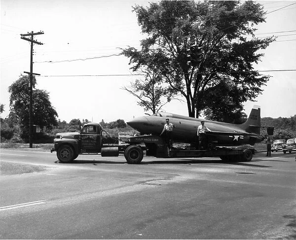 Bell X-1A being transported by road