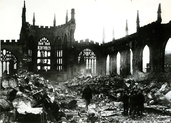 Bomb damage, Coventry Cathedral, WW2
