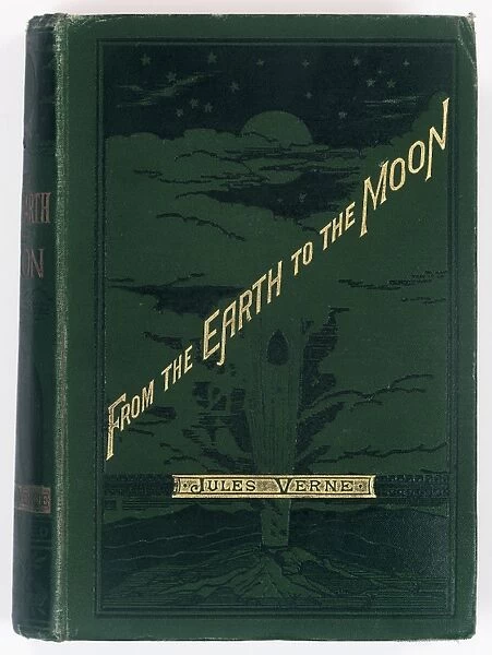 Book cover design, From the Earth to the Moon