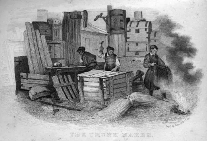 Framed Print : The Trunk Maker Print, 1841 Framed Print : The Trunk Maker Print, 1841