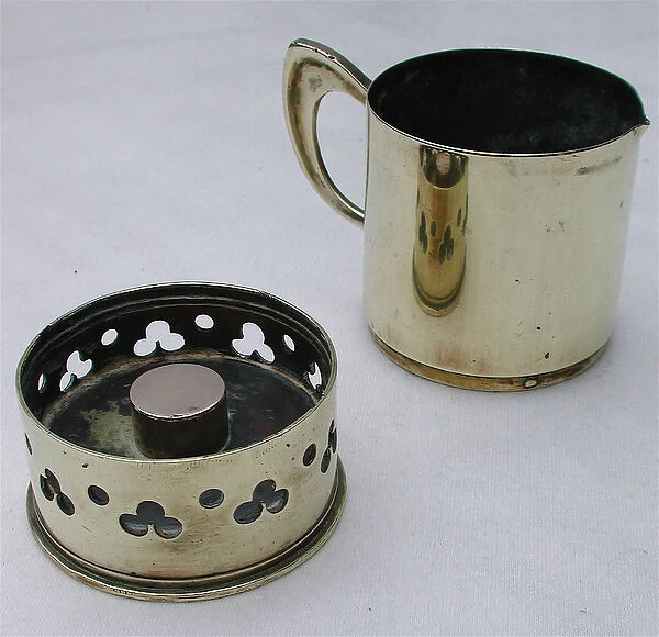Brass jug made from 2 French 75 mm shell case bottoms