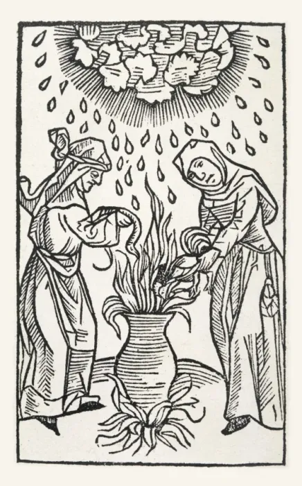Framed Print : Witches Brewing a Potion, Print Framed Print : Witches Brewing a Potion, Print