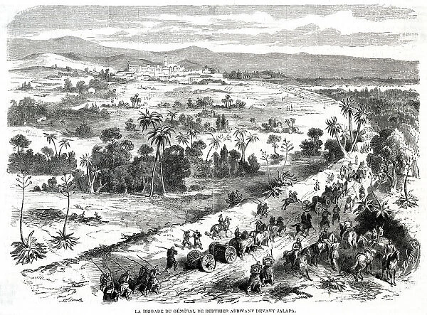 The Brigade of General de Berthier arrives before Xalapa