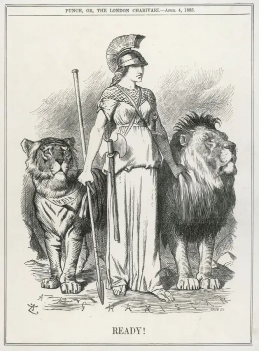 Framed Print : Britannia and Her Pets Print Framed Print : Britannia and Her Pets Print