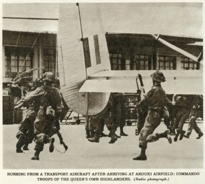Framed Print : British Commandos at Anduki Airfield, Brunei Print Framed Print : British Commandos at Anduki Airfield, Brunei Print