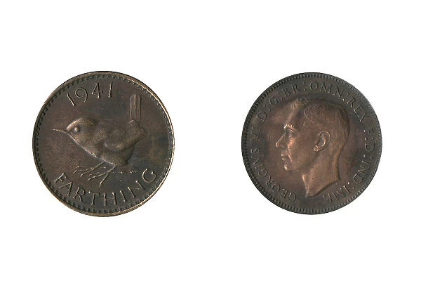 British coin, George VI farthing