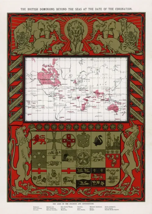 Framed Print : British Empire Map 1902 Print Framed Print : British Empire Map 1902 Print