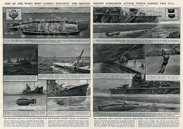 British midget submarine attack by G. H. Davis
