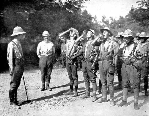 British soldiers on Quinine parade