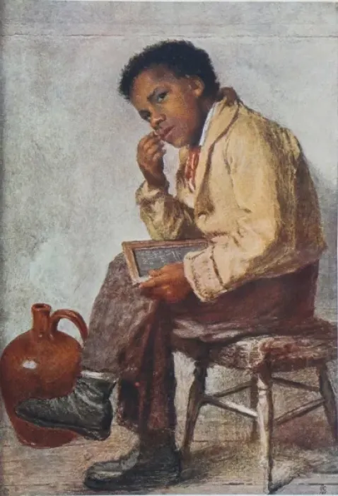 Framed Print : A Young Boy with a Slate Print Framed Print : A Young Boy with a Slate Print