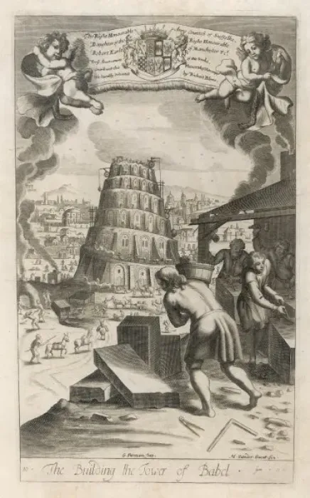 Framed Print : Print of the Tower of Babel Construction Framed Print : Print of the Tower of Babel Construction