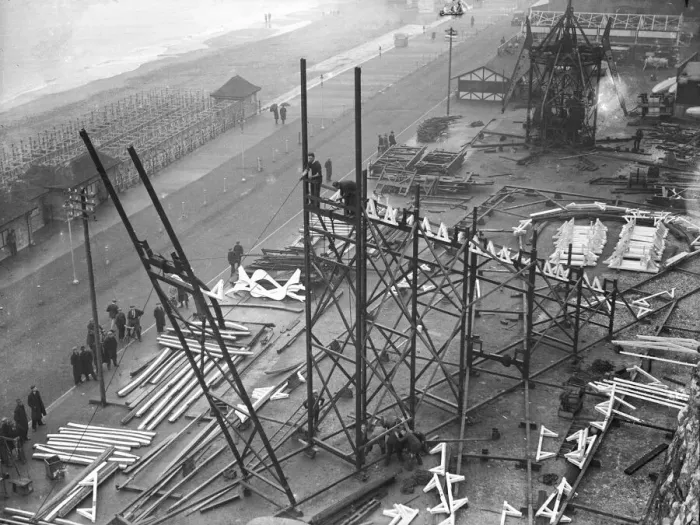 Framed Print : Wooden Rollercoaster Construction Print - Ramsgate Seafront Framed Print : Wooden Rollercoaster Construction Print - Ramsgate Seafront