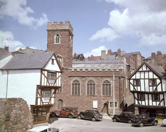 Framed Print : Stepcote Hill, Exeter Print circa 1960s Framed Print : Stepcote Hill, Exeter Print circa 1960s
