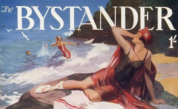 Bystander masthead design, 1927 - Beach scene