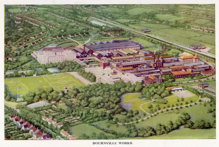 Framed Print : Cadbury's Bournville Works and Workers Homes Print Framed Print : Cadbury's Bournville Works and Workers Homes Print