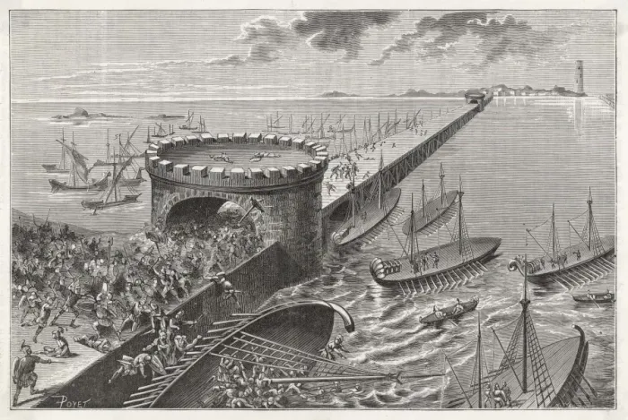 Framed Print : Print of Caesar at Alexandria Framed Print : Print of Caesar at Alexandria